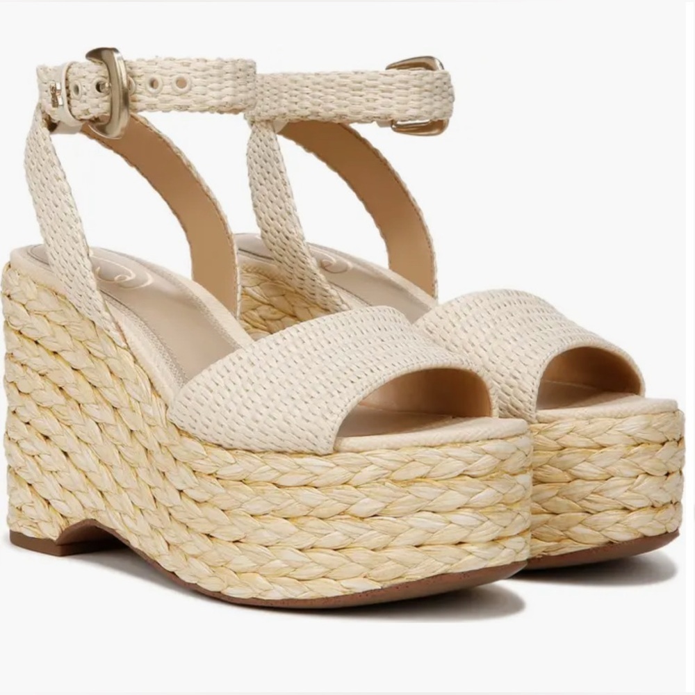 Sam‎ Edelman Cream Espadrille Sandals